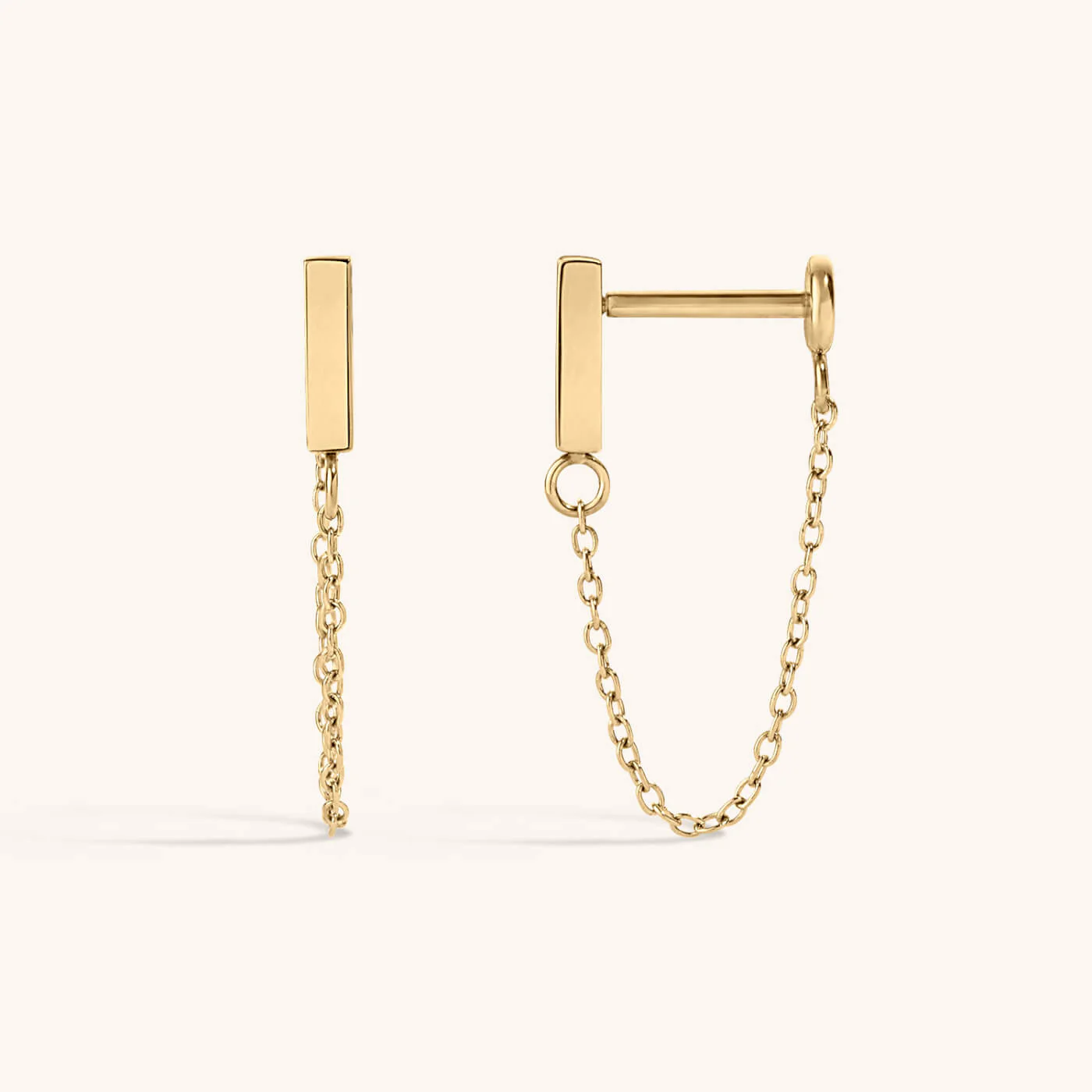 Bar Chain Nap Earrings - Image 3