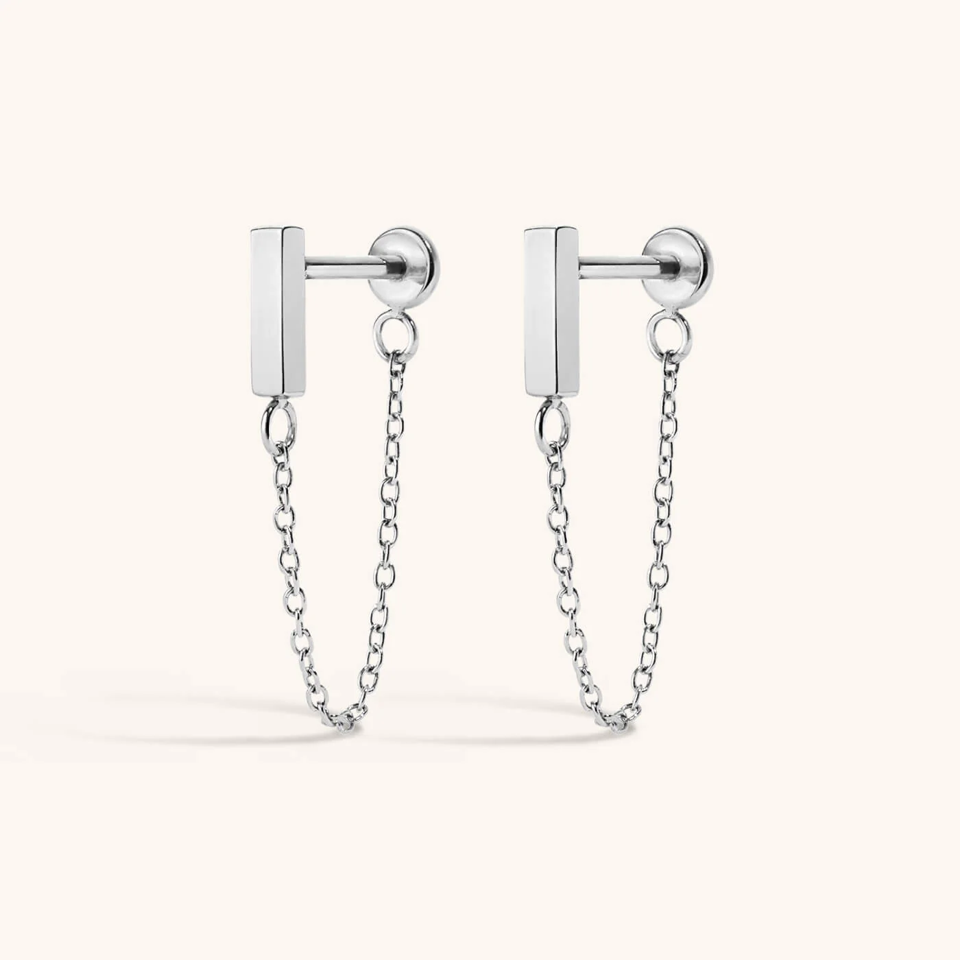 Bar Chain Nap Earrings - Image 4