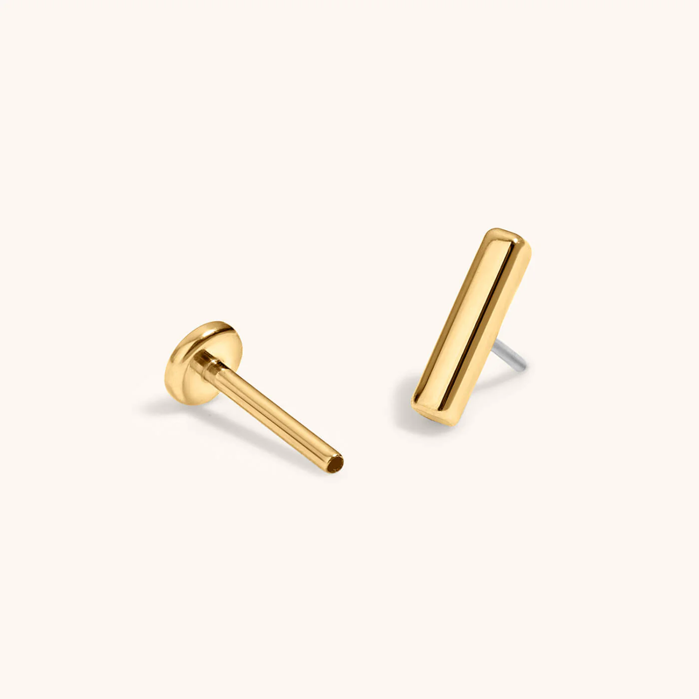 Bar Push Pin Flat Back Earring - Image 5
