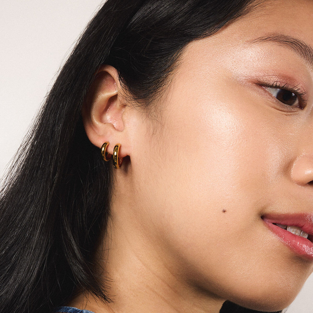 Bold Huggie Hoops, 12mm - Image 8