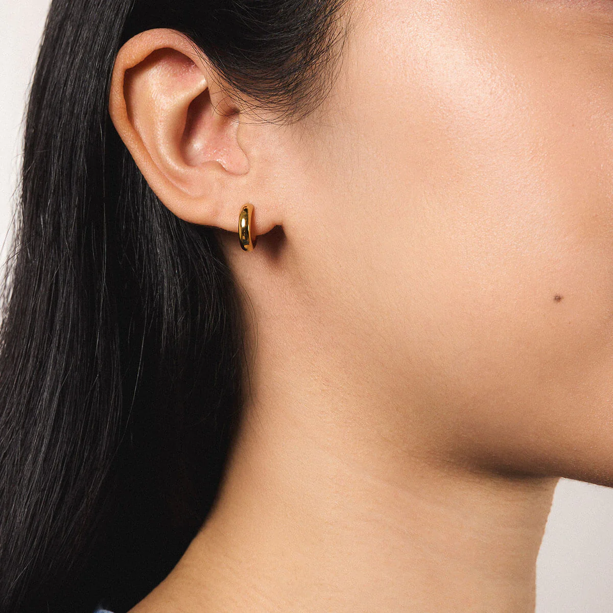 Bold Huggie Hoops, 12mm - Image 4