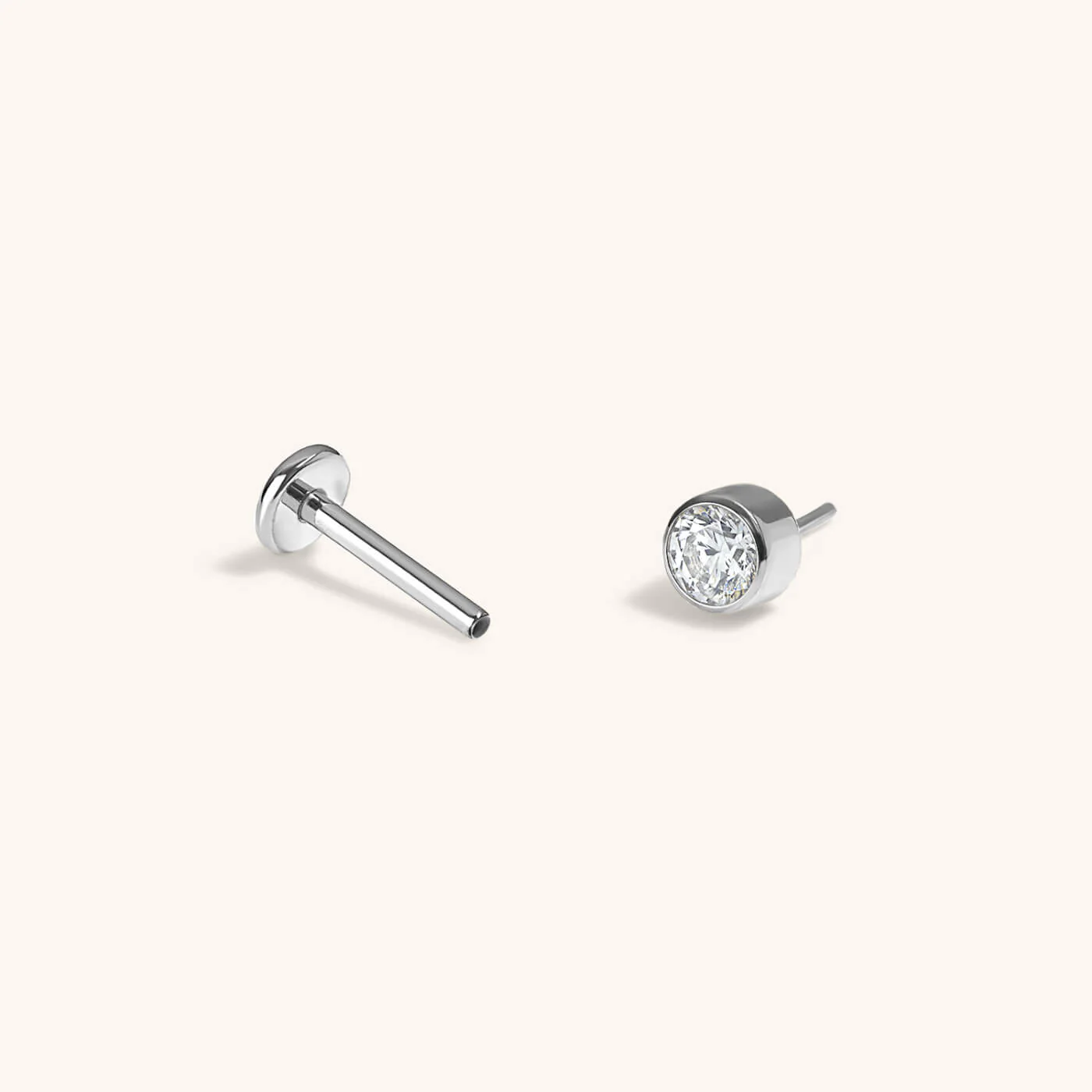 Celestial Crystal Bezel Solitaire Nap Earrings - Image 6