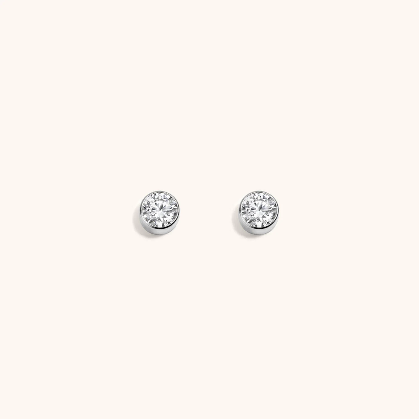 Celestial Crystal Bezel Solitaire Studs - Image 7