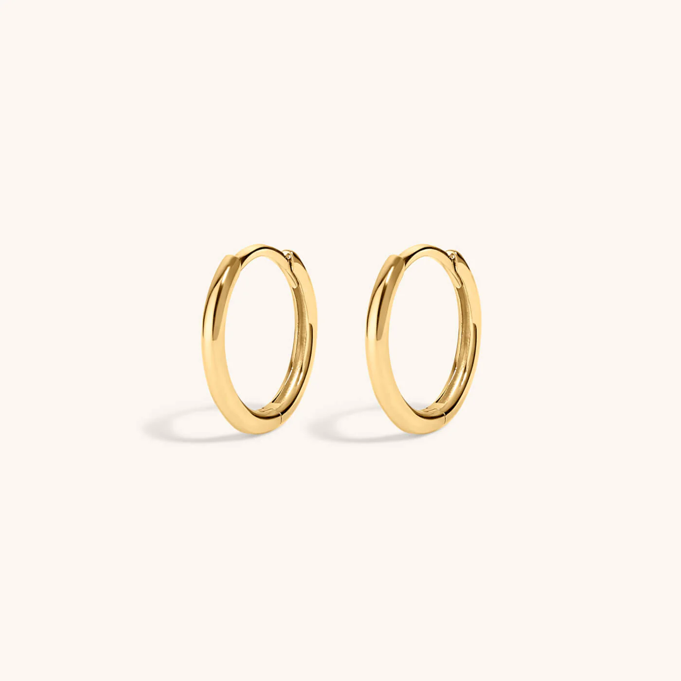 Classic Huggie Hoops in 14k Gold