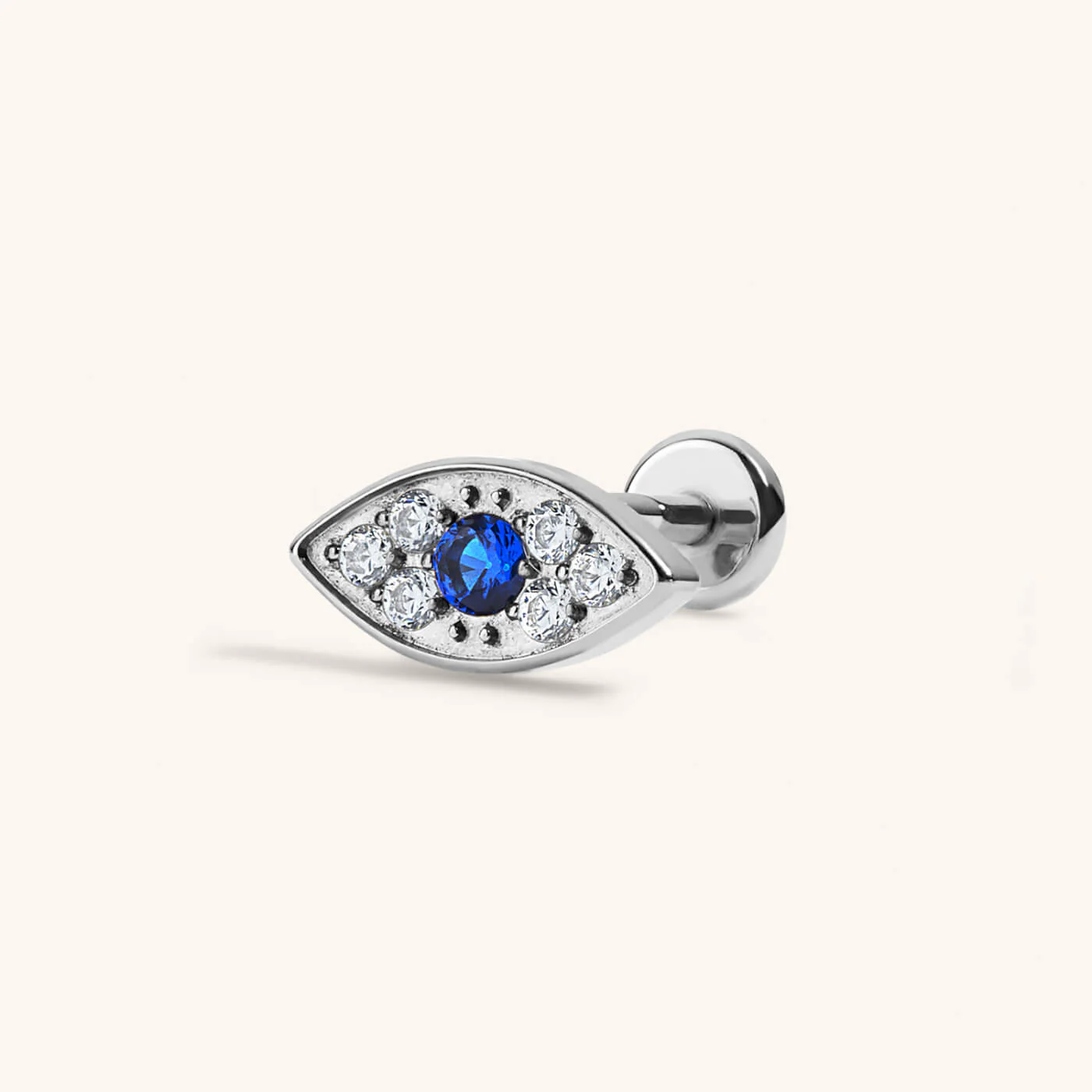 Evil Eye Push Pin Flat Back Earring - Image 7