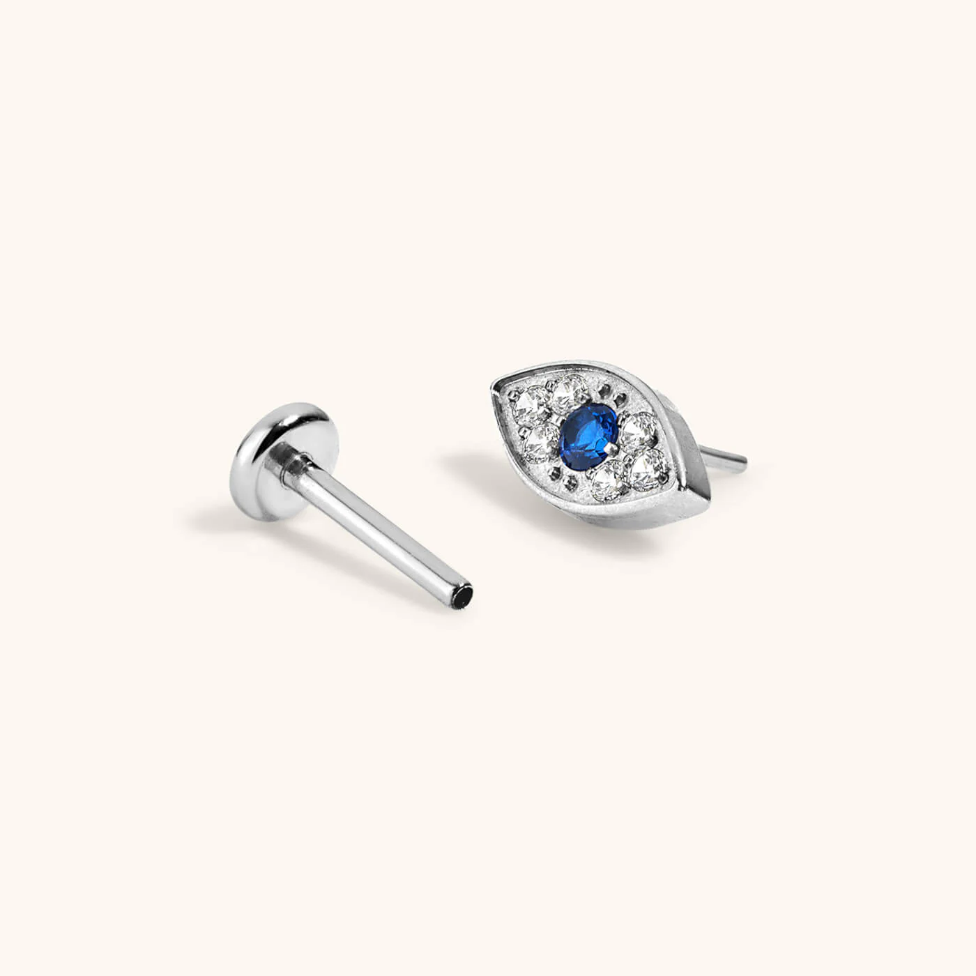 Evil Eye Push Pin Flat Back Earring - Image 8