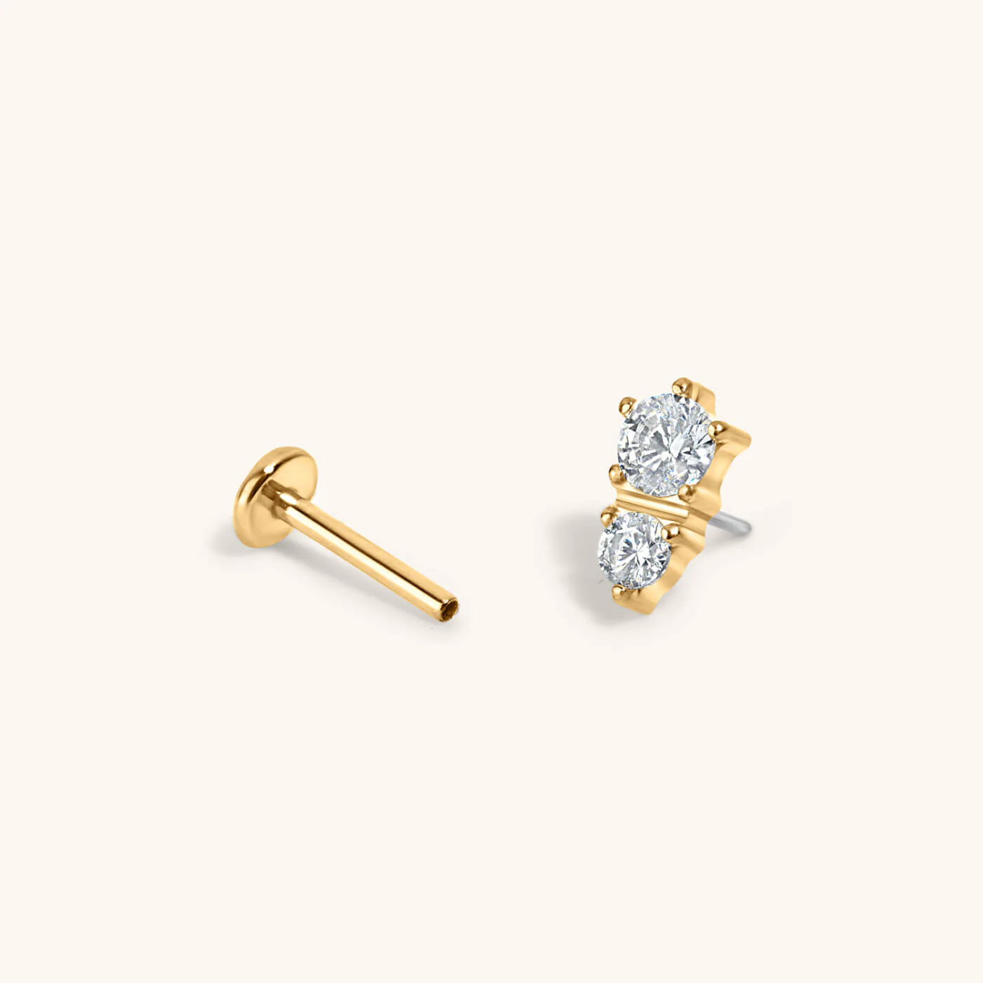 Gaia Push Pin Flat Back Earring - Image 4