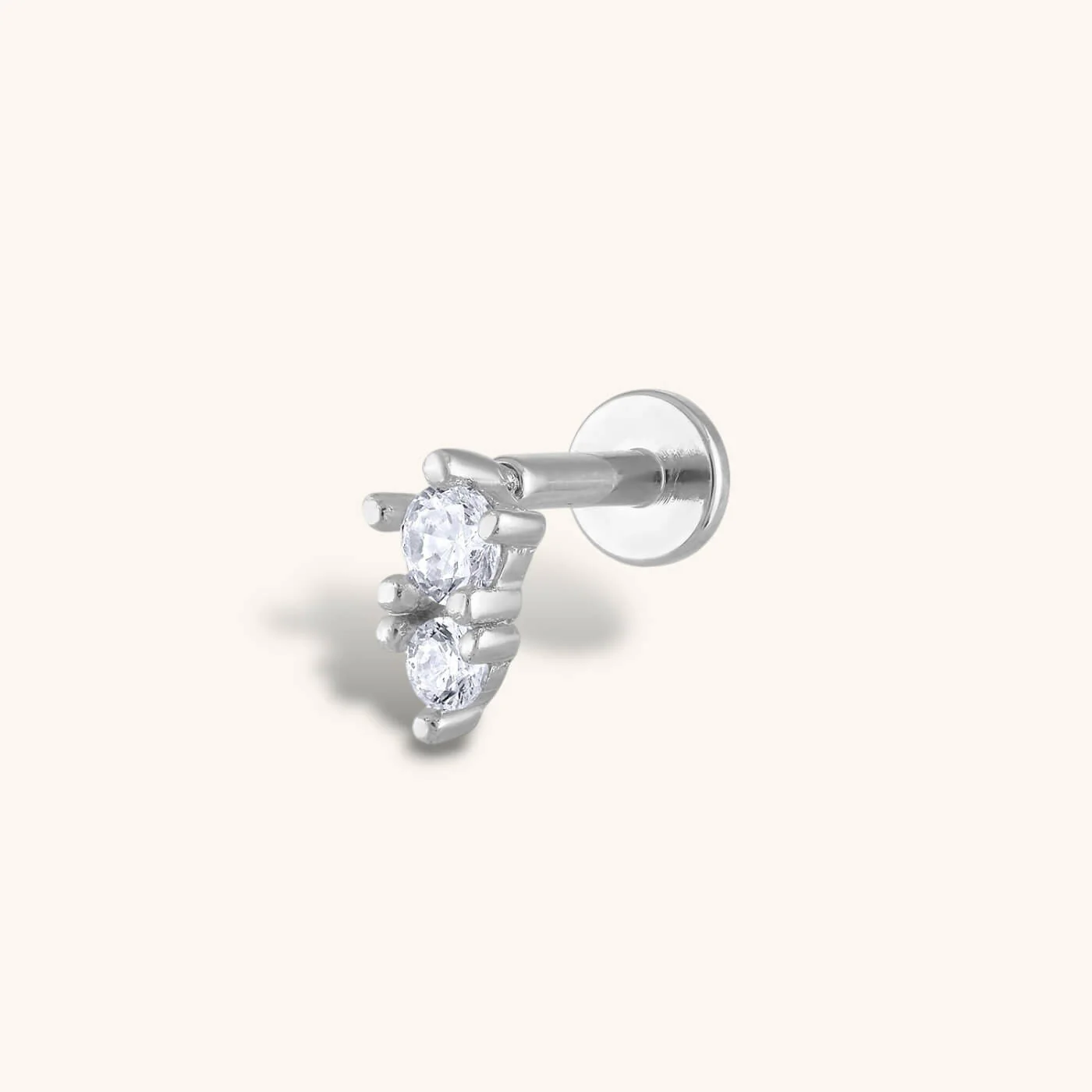 Gaia Threaded Flat Back Earring - Image 3