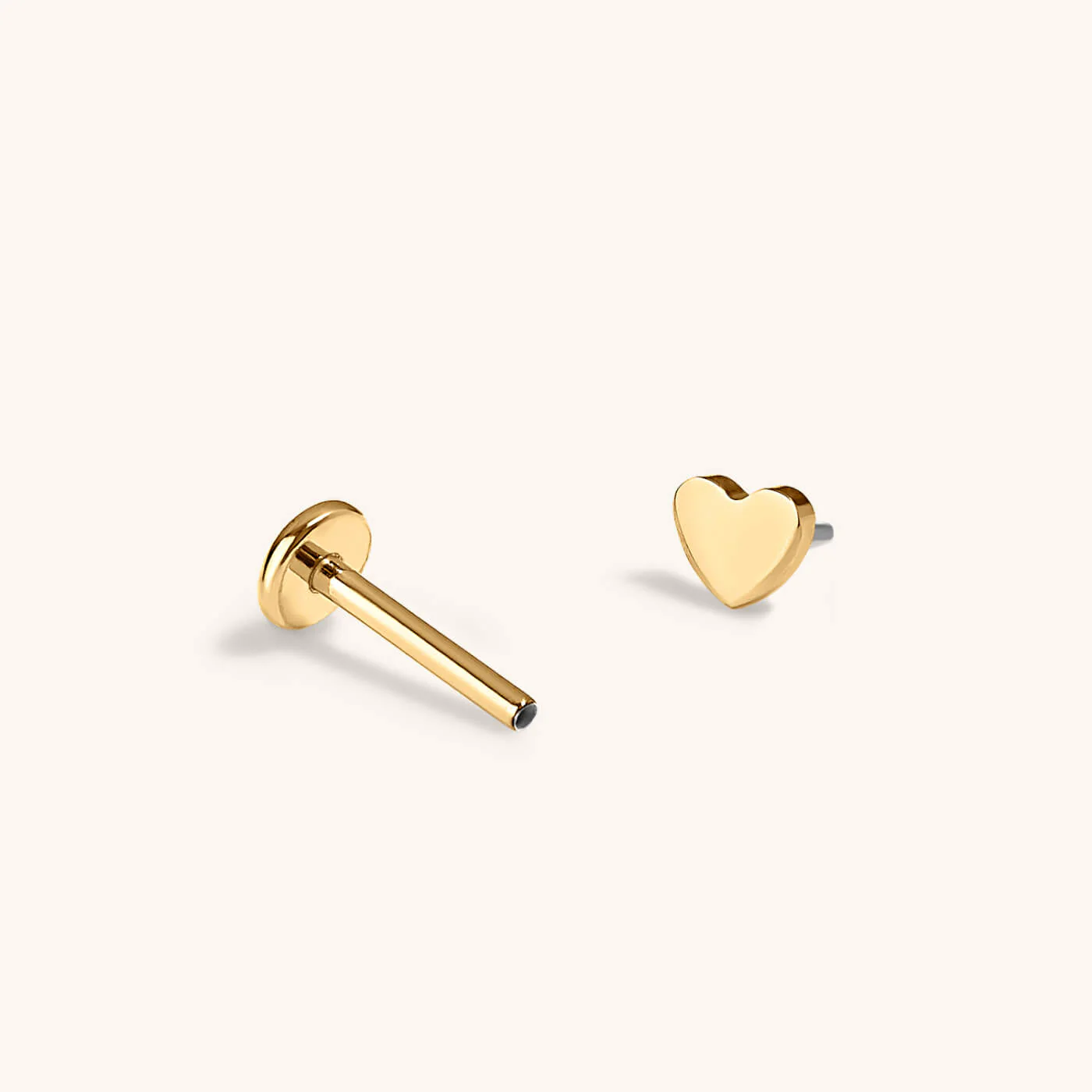 Heart Push Pin Flat Back Earring - Image 5