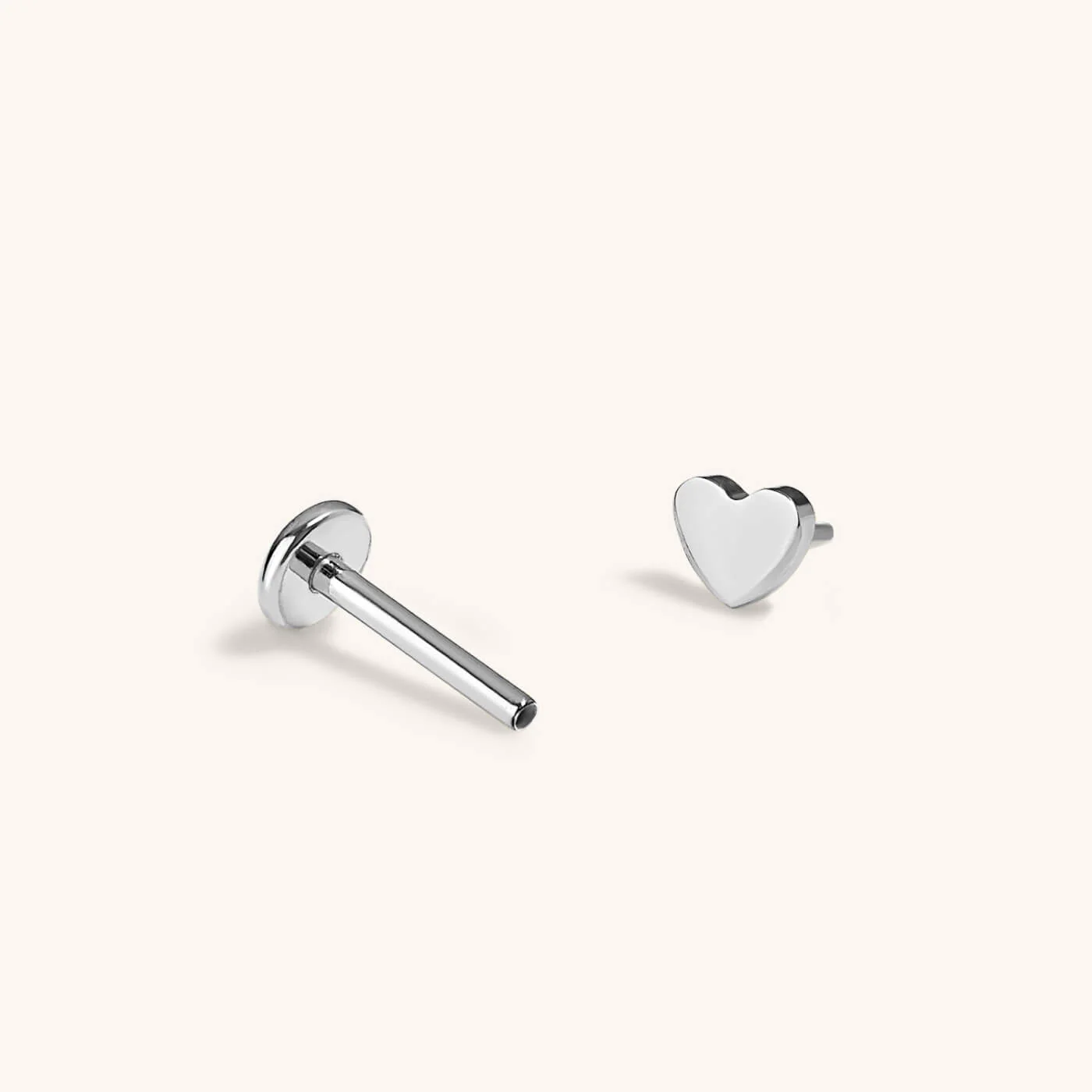 Heart Push Pin Flat Back Earring - Image 7