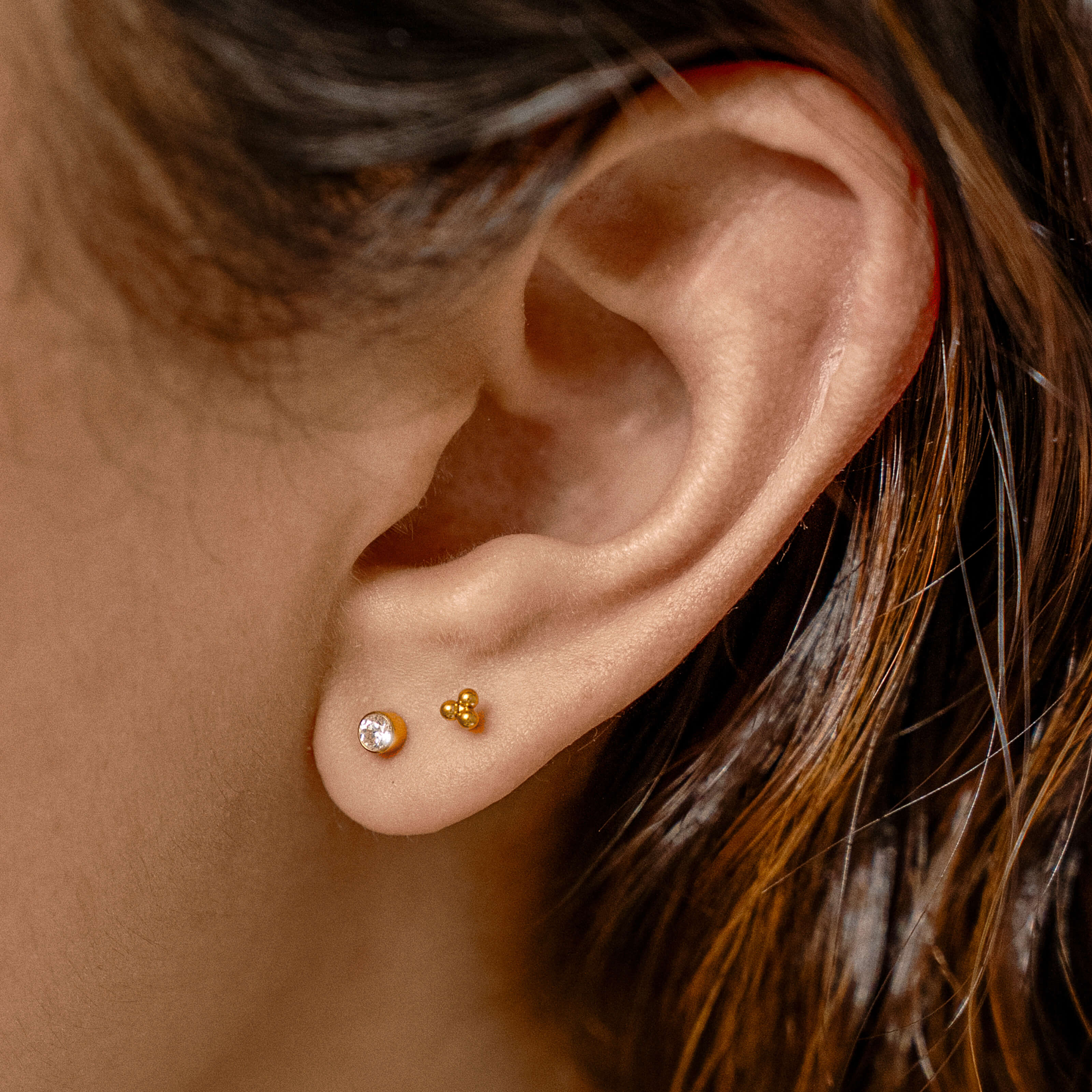 Minimalist Nap Earrings Duo - Image 2