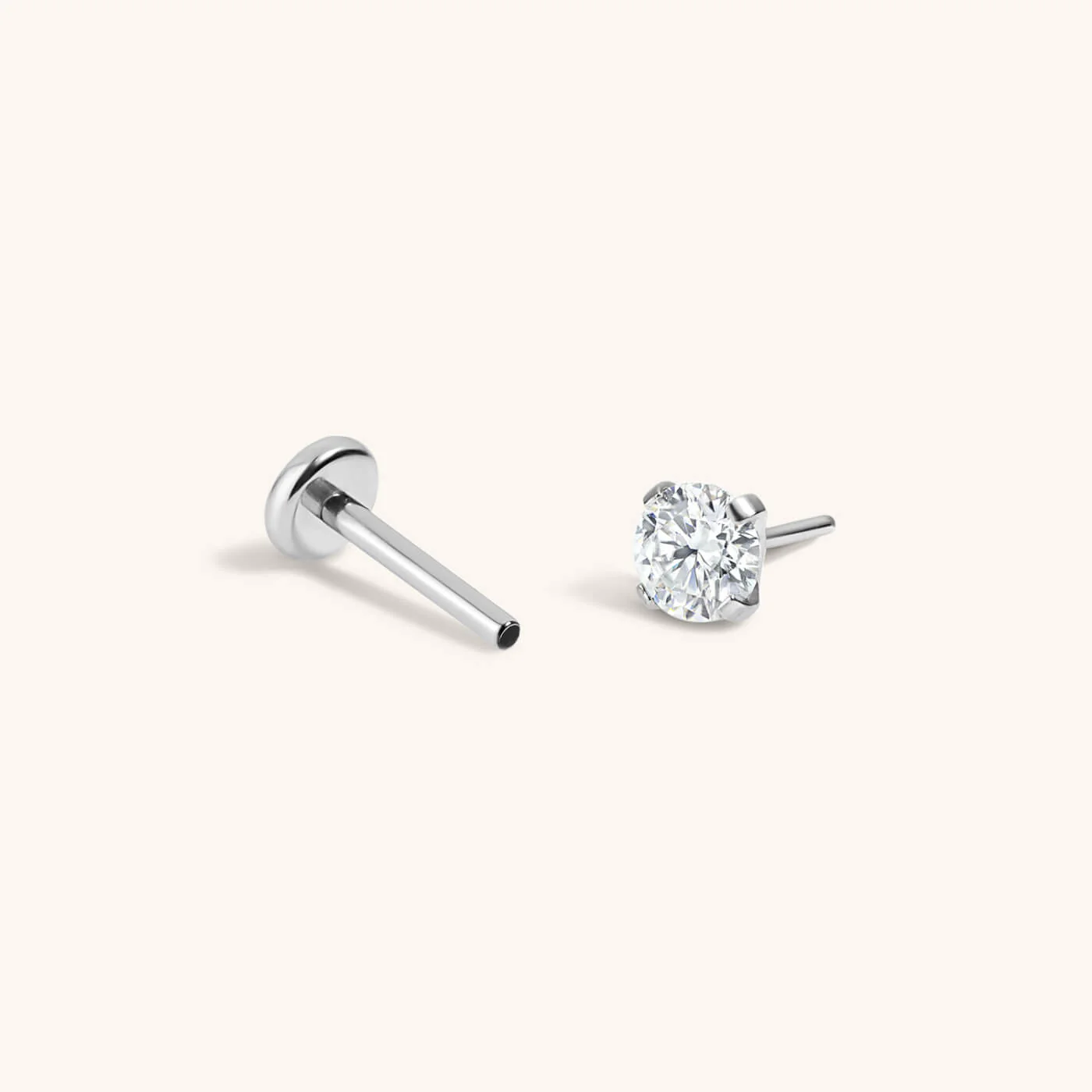 Moissanite Nap Earrings, 3mm - Image 10