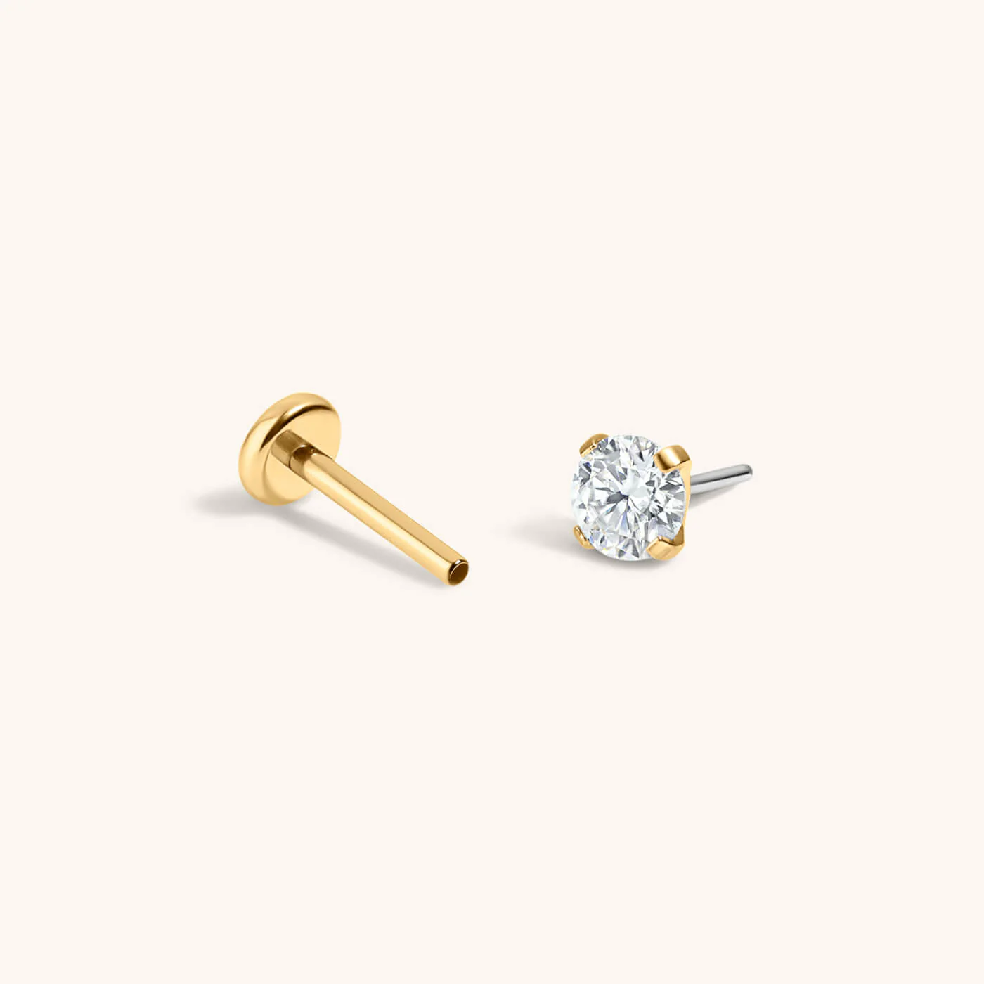 Moissanite Nap Earrings, 3mm - Image 9