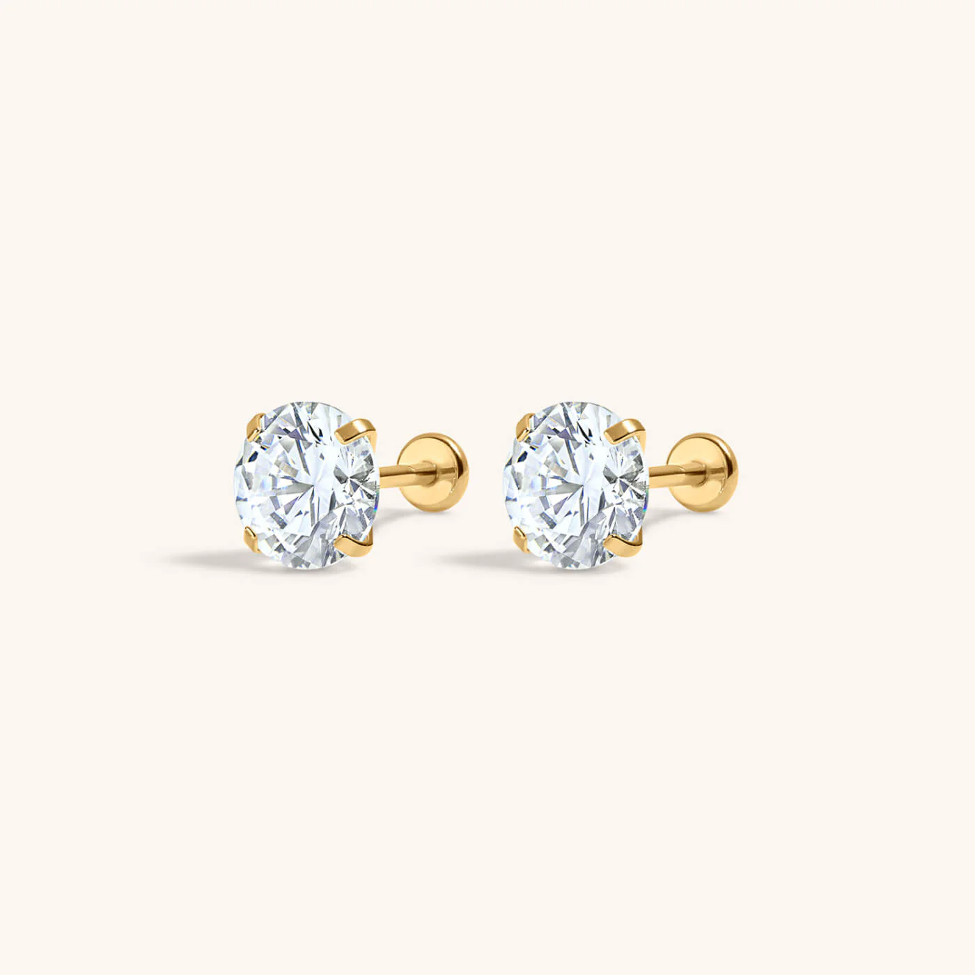 Moissanite Nap Earrings, 3mm - Image 7