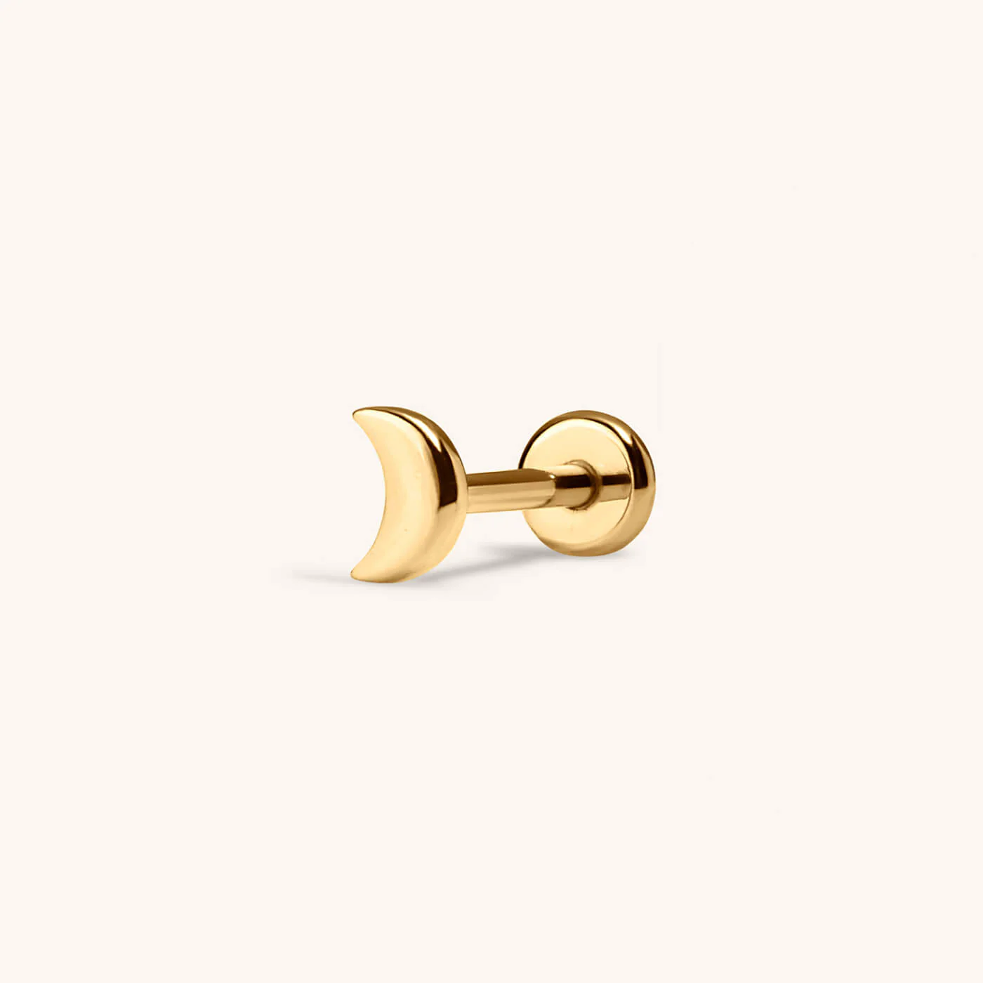 Moon Push Pin Flat Back Earring