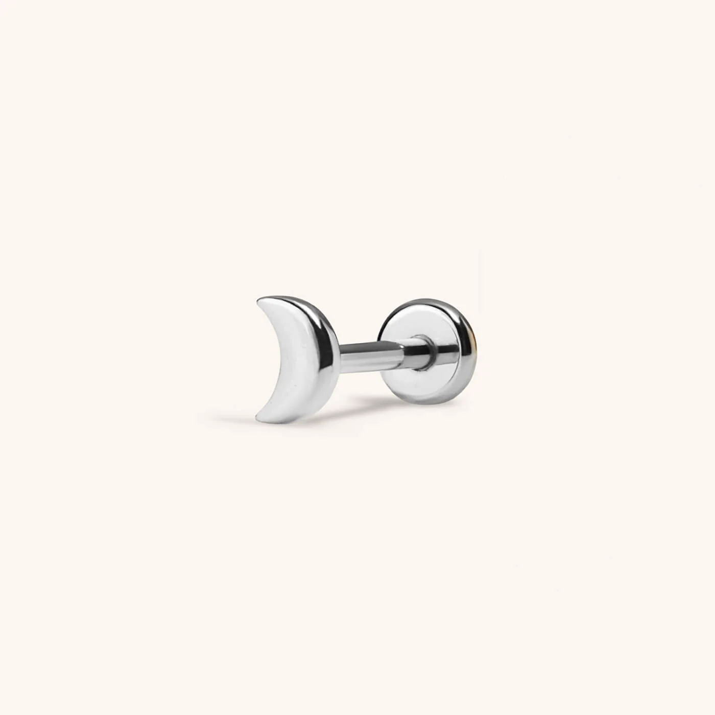 Moon Push Pin Flat Back Earring - Image 4