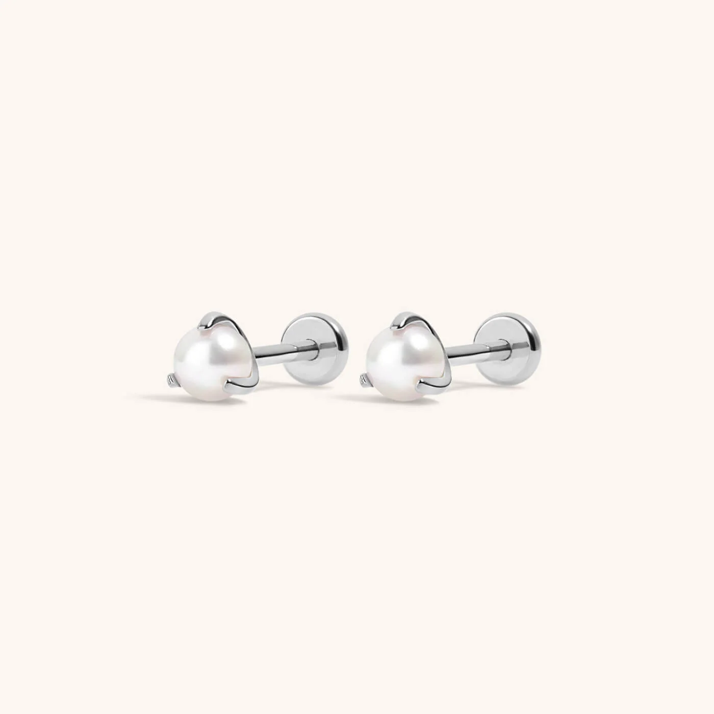 Pearl Nap Earrings, 3mm - Image 6