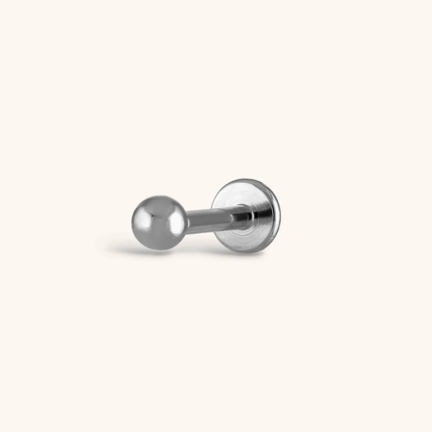 Sphere Threaded Flat Back Earring - Image 5