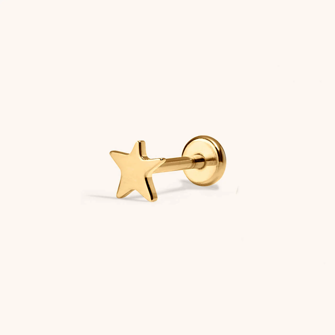 Star Push Pin Flat Back Earring