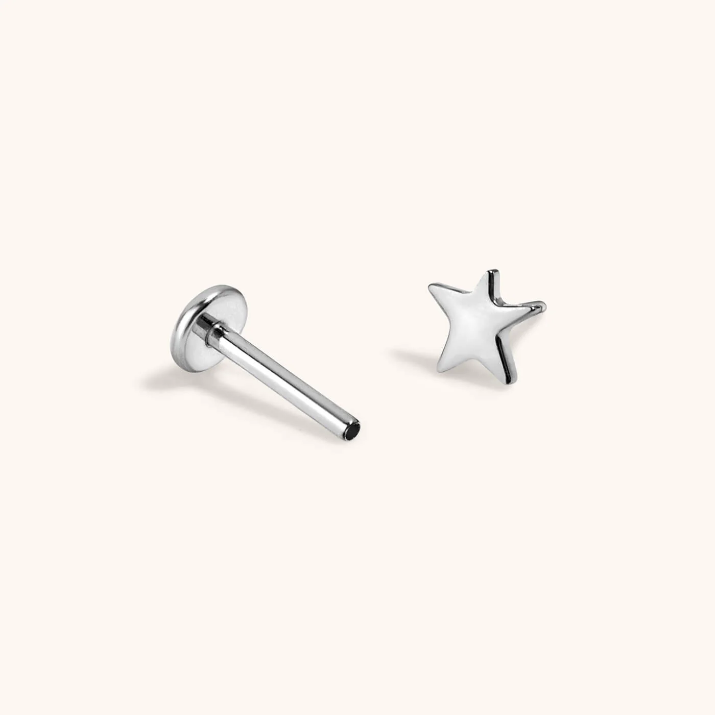 Star Push Pin Flat Back Earring - Image 5