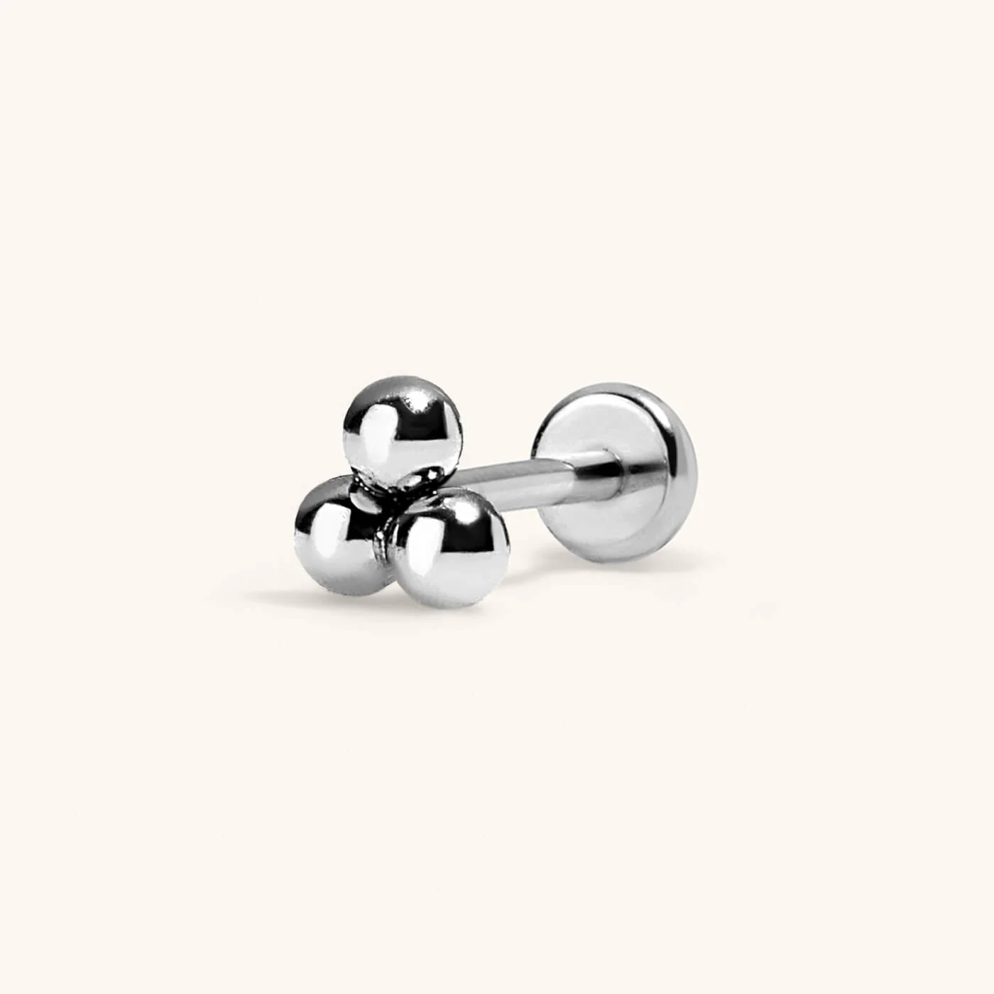 Trinity Push Pin Flat Back Earring - Image 5