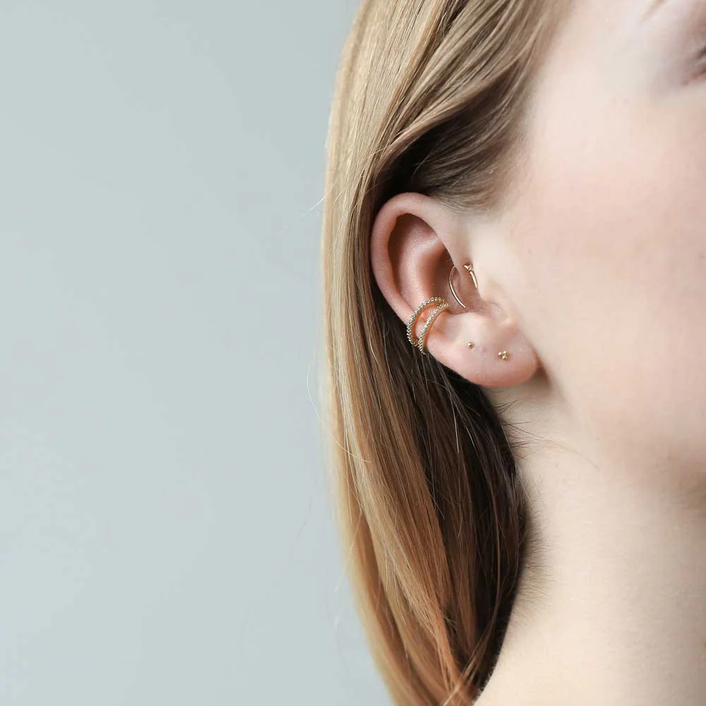 Trinity Studs in 14k Gold - Image 3