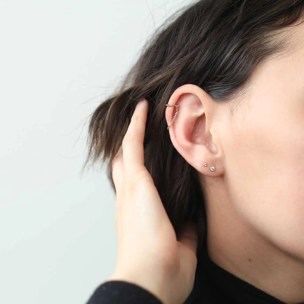 Trinity Studs in 14k Gold - Image 4